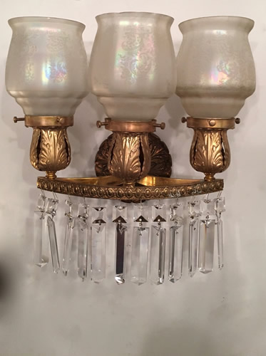 Half Moon Crystal Sconce